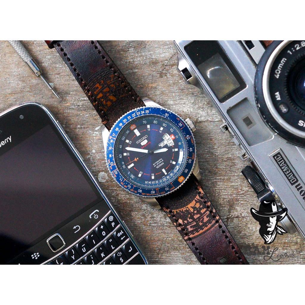 Dây đồng hồ Ram Traditional Mahogany