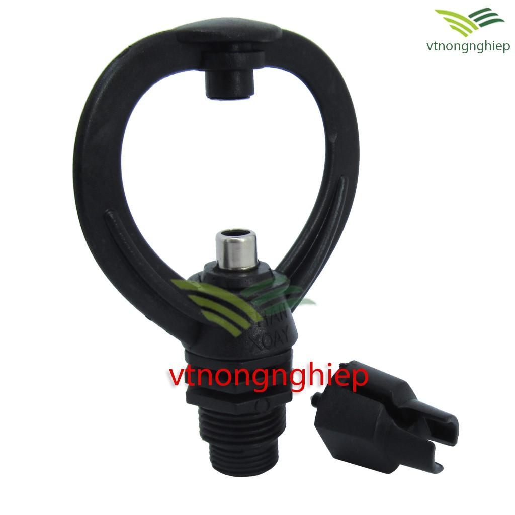 5 Béc tưới cây BB-966 ren ngoài 17mm, 21mm, bán kính tưới 4-6m, béc tưới phun mưa trục xoay, thân xoay, béc tưới rau