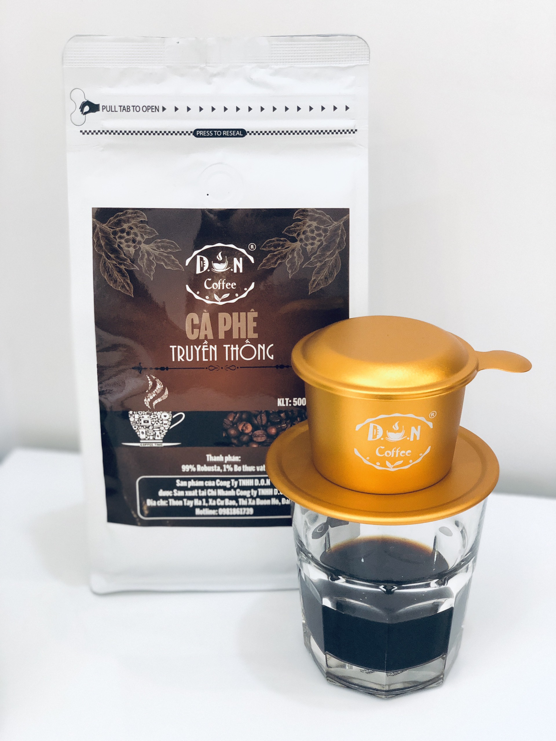 CÀ PHÊ RANG XAY D.O.N COFFEE TRUYỀN THỐNG  500gram (Bột)