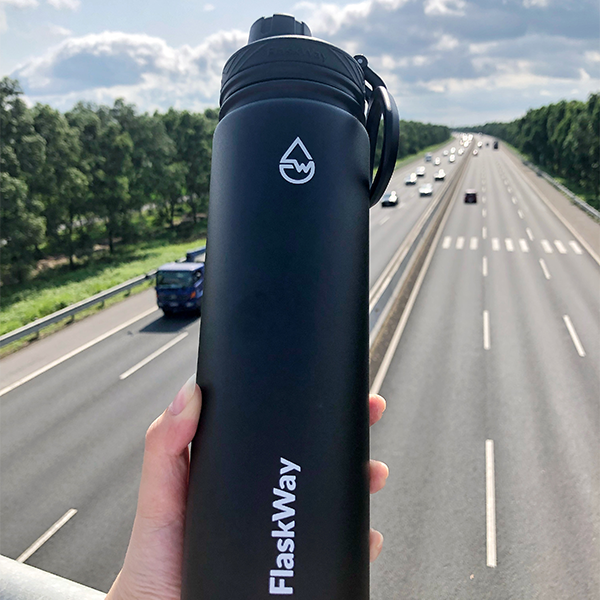 Bình giữ nhiệt FlaskWay màu đen Night Black 22oz (650ml)