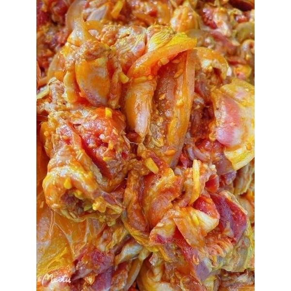 Ba rọi heo rừng ướp sa tế nướng thơm ngon - 500g