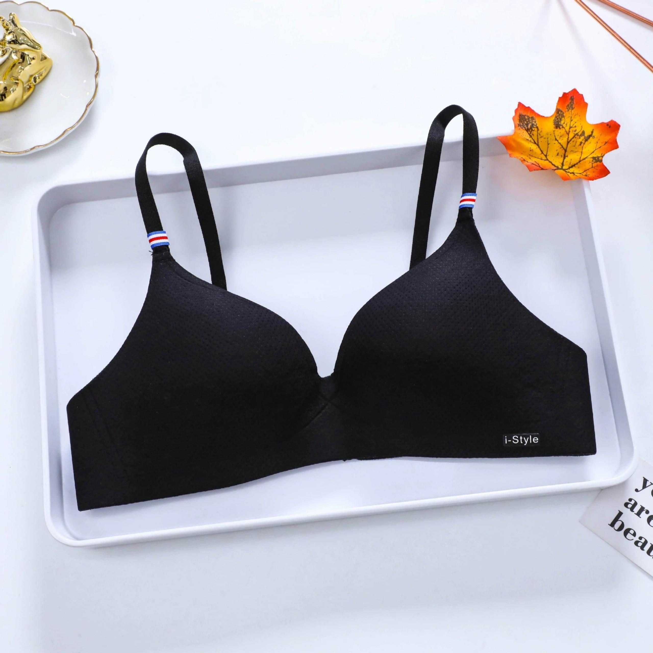 Áo lót nữ đúc su có lỗ thông hơi, thoáng khí, mềm mại, kháng khuẩn, mỏng nhẹ, không đệm không đường may, Không gọng - Đỏ gạch