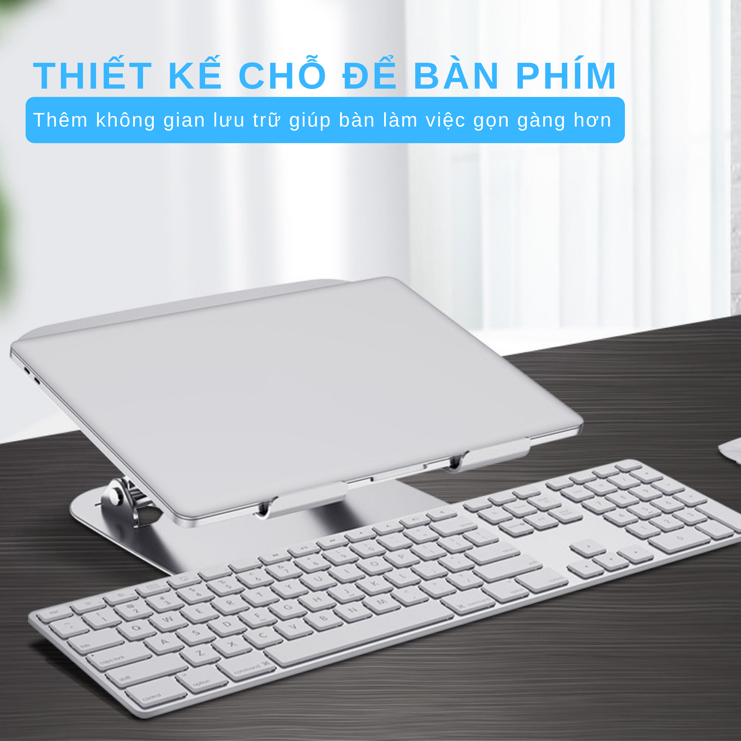 Giá đỡ tản nhiệt hợp kim nhôm cho Laptop / cho Macbook / cho iPad / Tablet hiệu HOTCASE Notebook Stand T620 - thay đổi chiều cao, thay đổi góc độ, tản nhiệt tốt, thiết kế chắc chắn, dùng cho máy 10 inch đến 15.6 inch - Hàng nhập khẩu