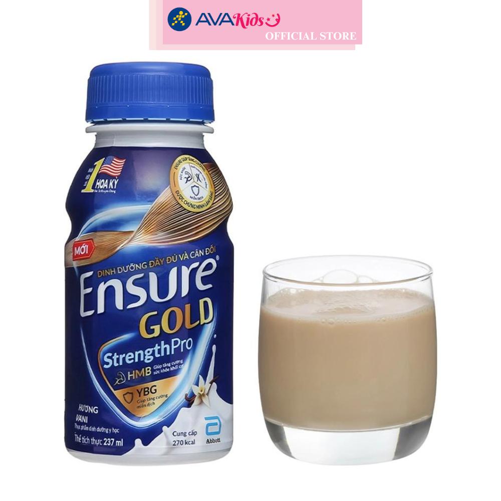 Lốc 6 chai sữa bột người lớn pha sẵn Ensure Gold hương vani 237 ml