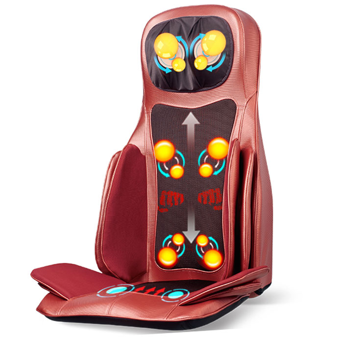 Ghế massage toàn thân cao cấp Nhật Bản Nikio NK-181 - Xoa bóp, đấm bóp, áp suất khí, nhiệt hồng ngoại - Màu đỏ