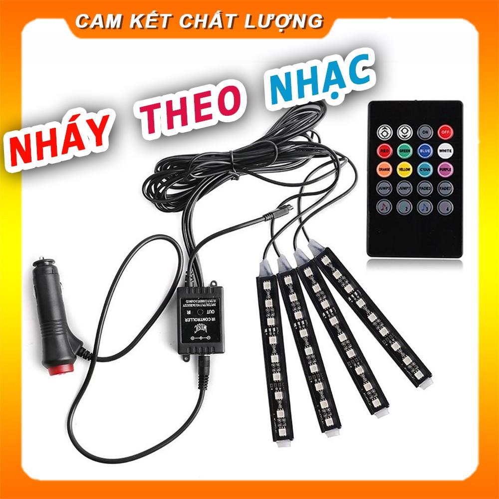 DẢI ĐÈN LED TRANG TRÍ NỘI THẤT XE HƠI CÓ NHÁY THEO NHẠC