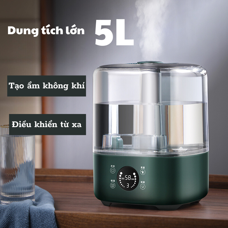 (Dung Tích 5 Lít) Máy Phun Sương Tạo Ẩm Connie Khuếch Tán Tinh Dầu Điều Khiển Từ Xa