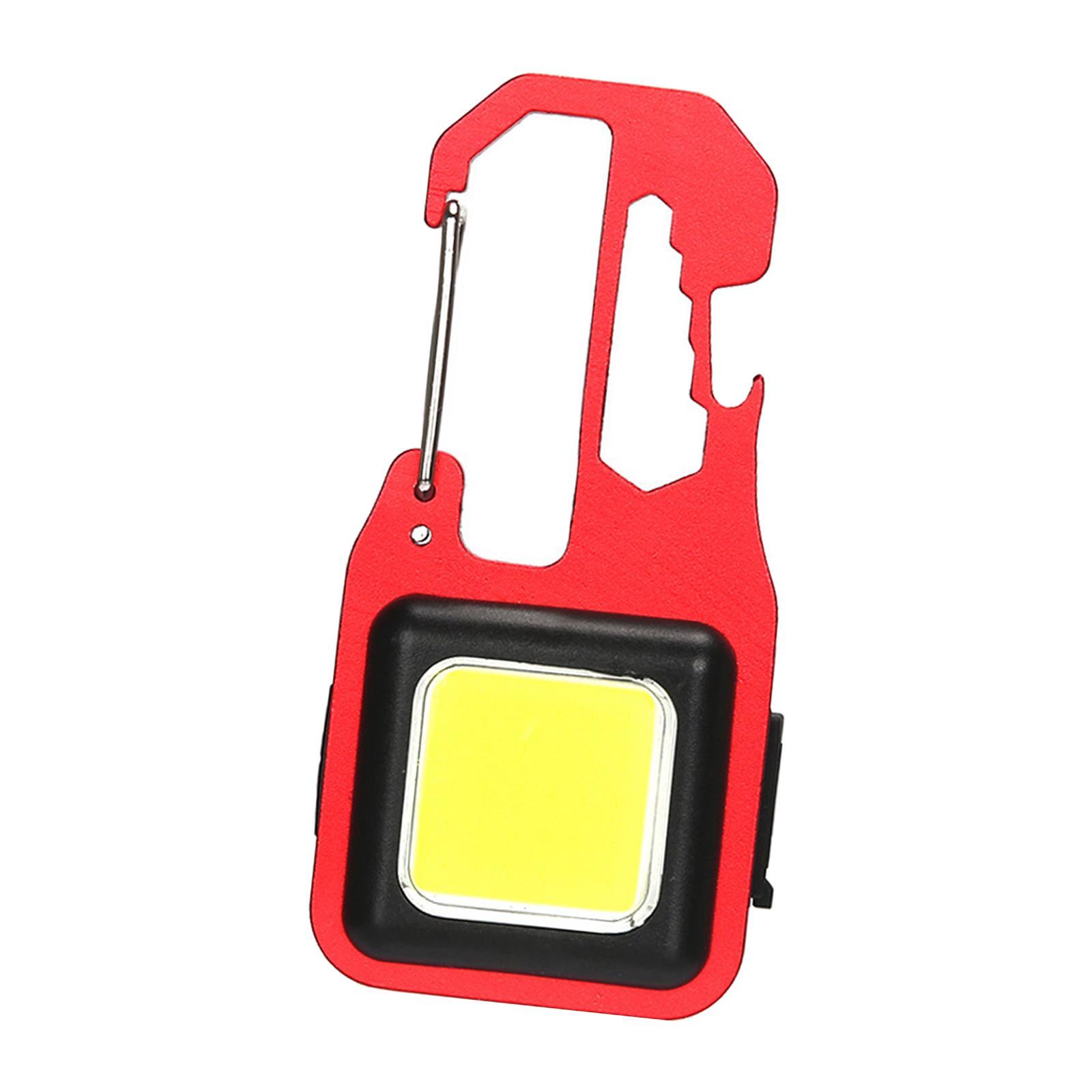 Portable COB flashlights Bottle Opener Keychain Magnet Base Camping Lamp