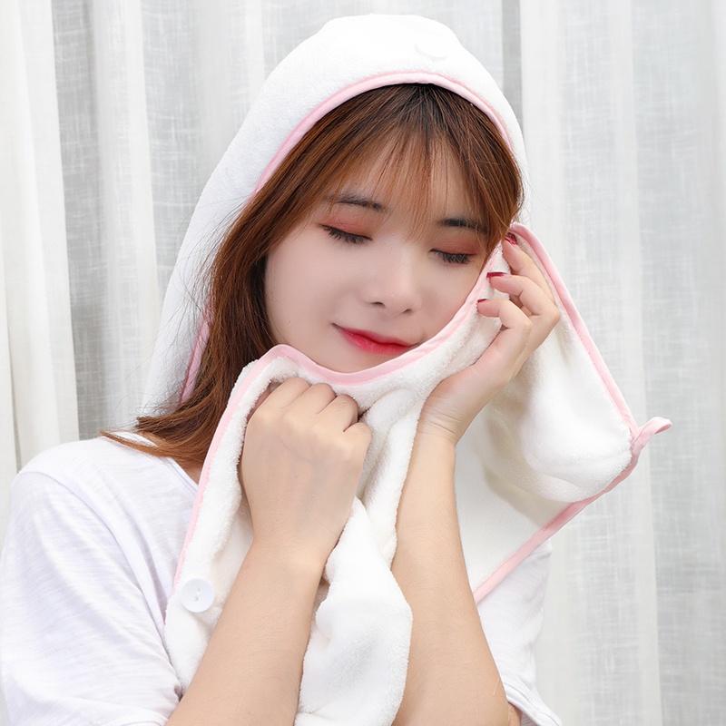 Khăn quấn ủ tóc lau khô siêu tốc có nút cài tiện lợi