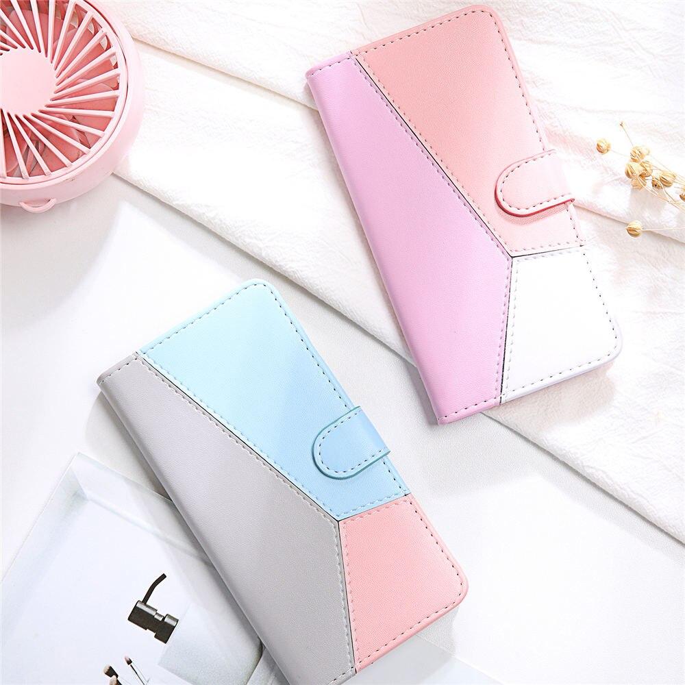 Bao Da Điện Thoại Dạng Ví Trơn Bóng Cho Dòng Samsung Galaxy A51 A71 A50 A30 A70 A20 A40 A10 A01 A11 A21 A31 A41 A21S A20E A50S