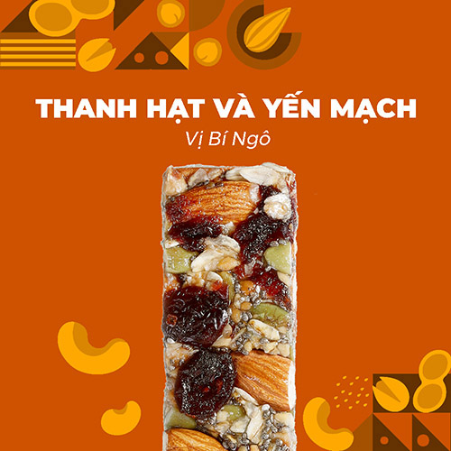 Hộp 6 Thanh Năng Lượng Yến mạch Và Các Loại Hạt 365Begin - SUPERFIT Pumpkin 270g - Thanh Dinh Dưỡng Lành Mạnh, Tiện Lợi, phù hợp Ăn Kiêng và Chơi Thể Thao