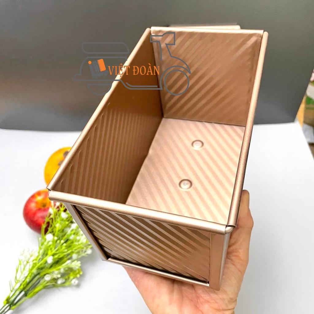 KHUÔN BÁNH GỐI Thép CARBON , BÁNH MÌ SANDWICH vân GỢN SÓNG mẫu mới SIÊU ĐẸP CAO CẤP. chống dính màu VÀNG Đồng SANG TRỌNG