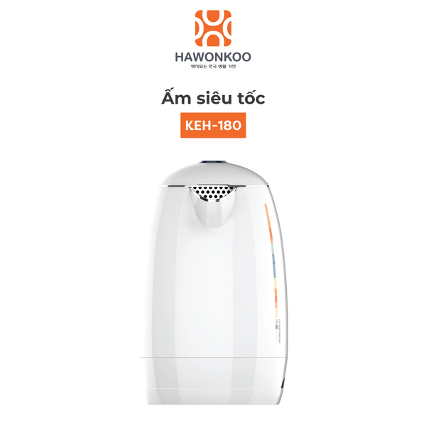 Ấm siêu tốc HAWONKOO KEH-180-W 1,8 Lít 1500W Trắng Hàng Chính Hãng Bảo Hành 12 Tháng - Thương Hiệu Hàn Quốc