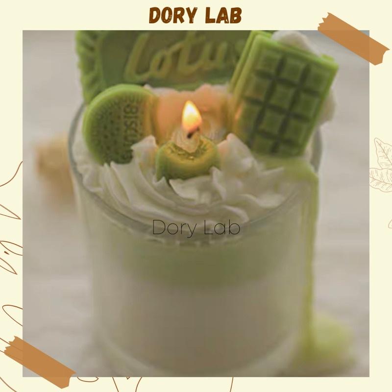 Nến Thơm Ly Bánh Quy Matcha Hàn Quốc Handmade - Dory Lab