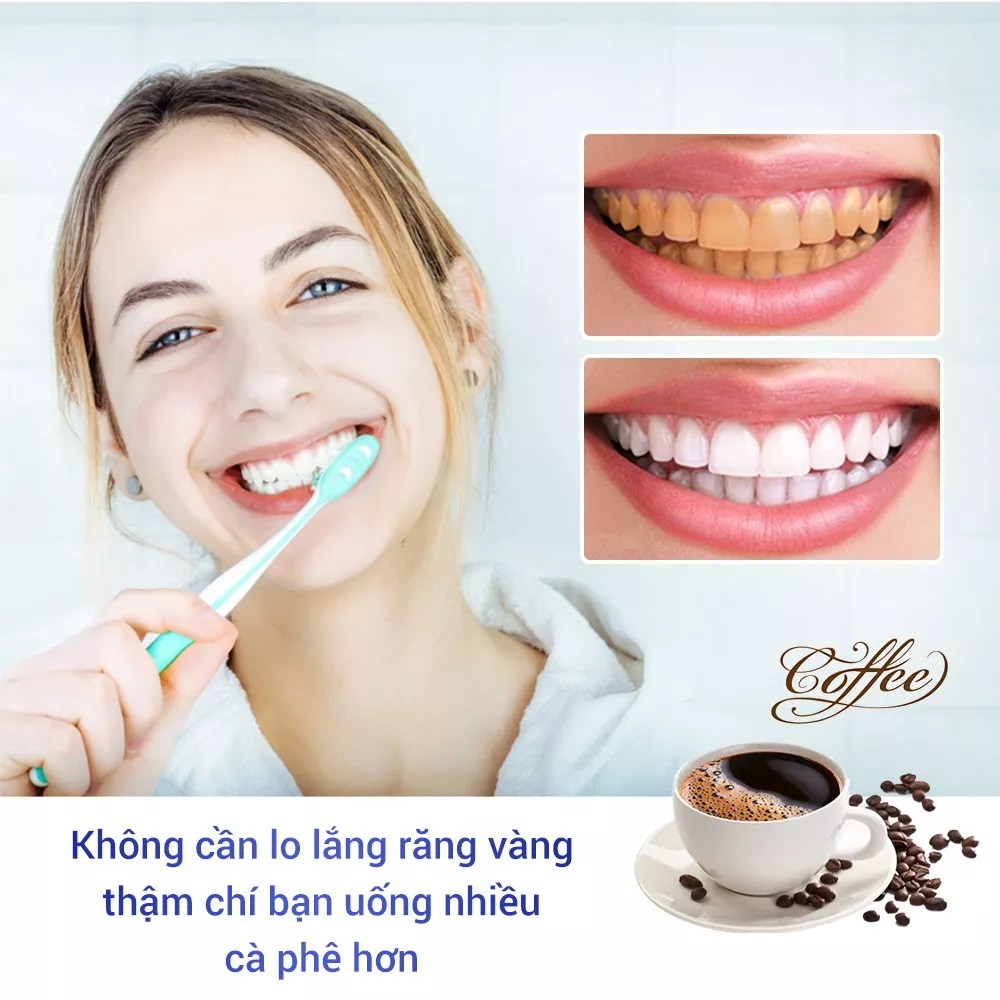 Bột tẩy trắng răng, loại bỏ mảng bám, vết bẩn ố vàng răng Teeth Whitening Powder 30g