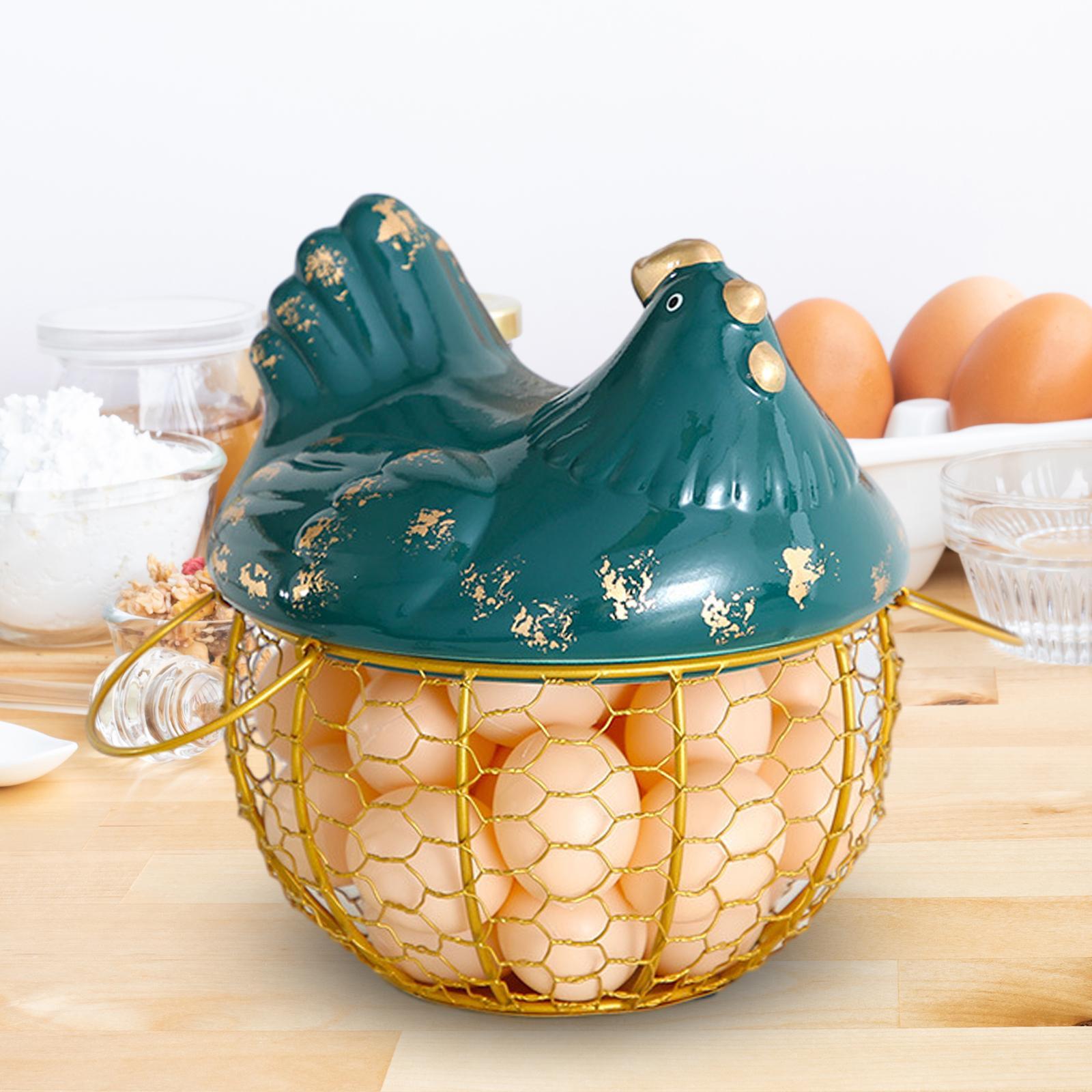 Egg Basket Large Capacity Rustic Egg Collection Basket Kitchen Egg Container