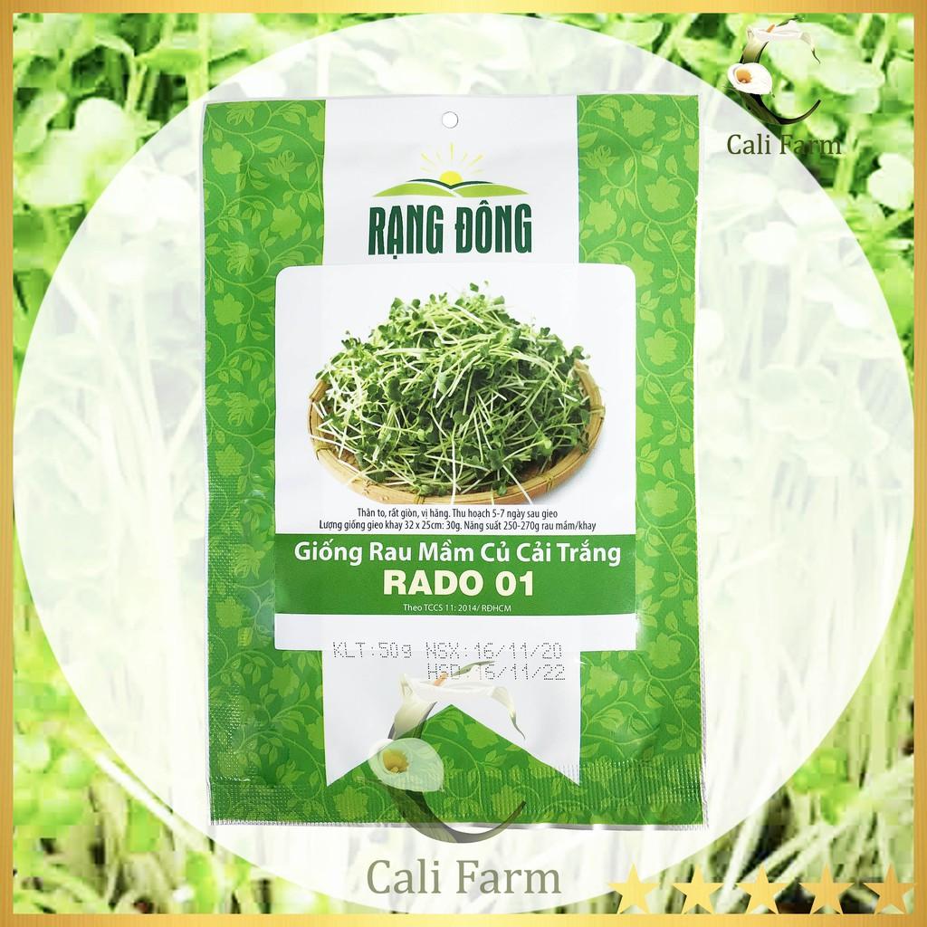 Hạt Giống Rau Mầm Củ Cải Trắng Rado 01 (50gr)- NON GMO- Hạt giống Rạng Đông, Chất lượng vượt trội !