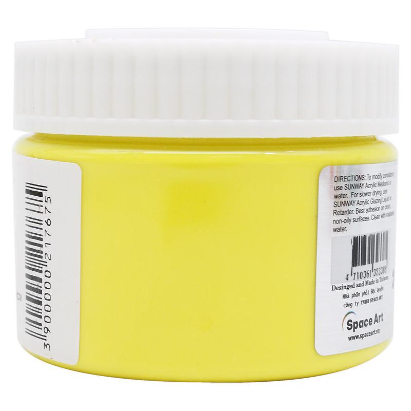Tuýp Màu Vẽ Acrylic 100 ml - Sunway No.201 - Lemon Yellow