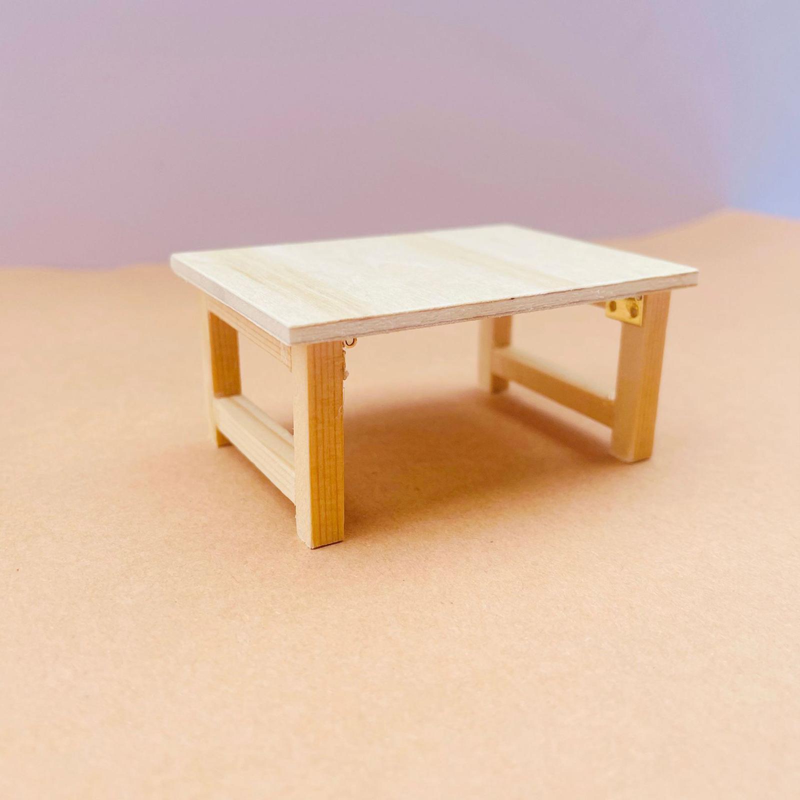 Miniature Dollhouse Table Decor Handmade Children Toy Simulated Furniture Model Pretend Play Gifts for Girls Children Birthday Gifts