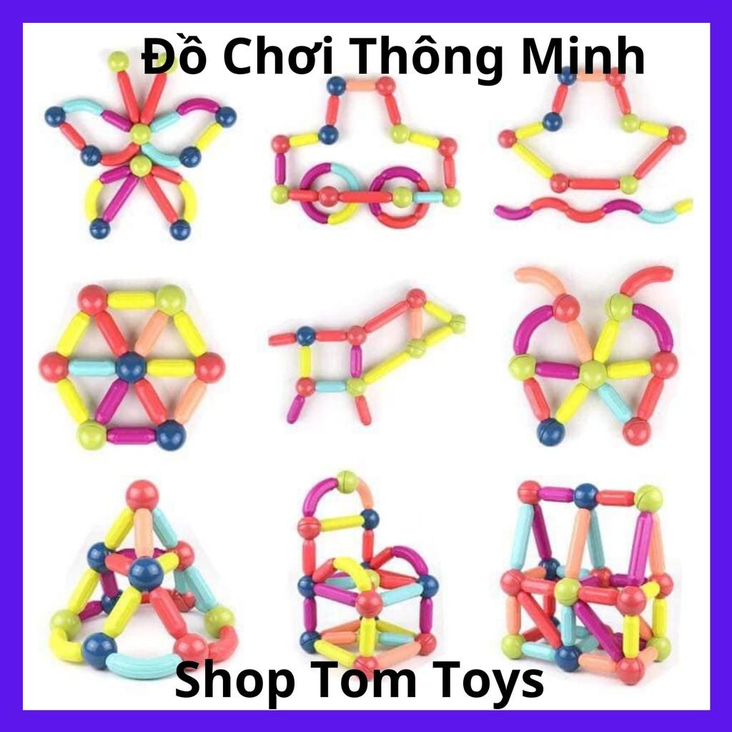 Bộ Đồ Chơi Xếp Hình Que Nam Châm Từ Tính Cho Bé