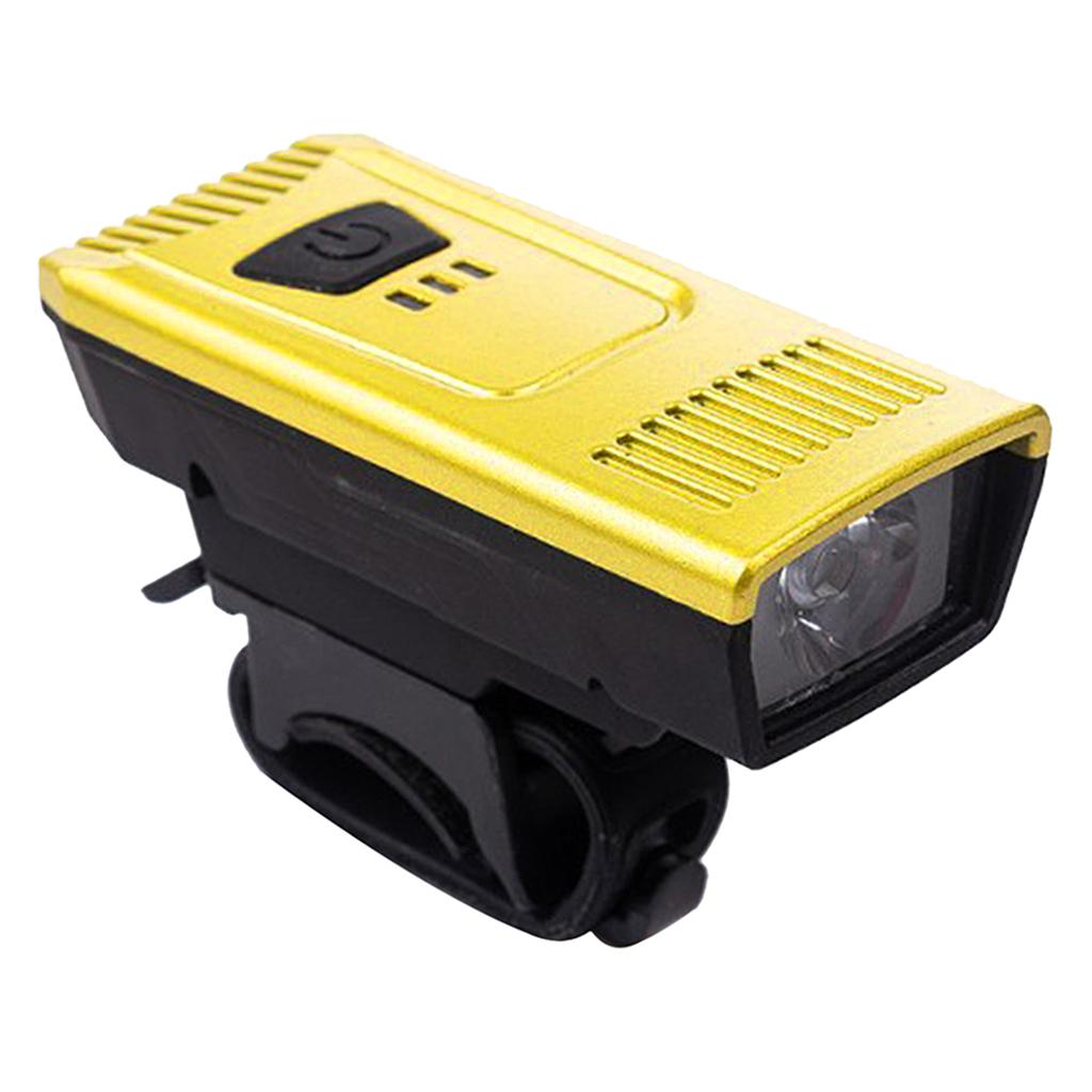 USB Bicycle Head Light Front Flashlight 55 Lumens Handlebar Lamp Mount Strap