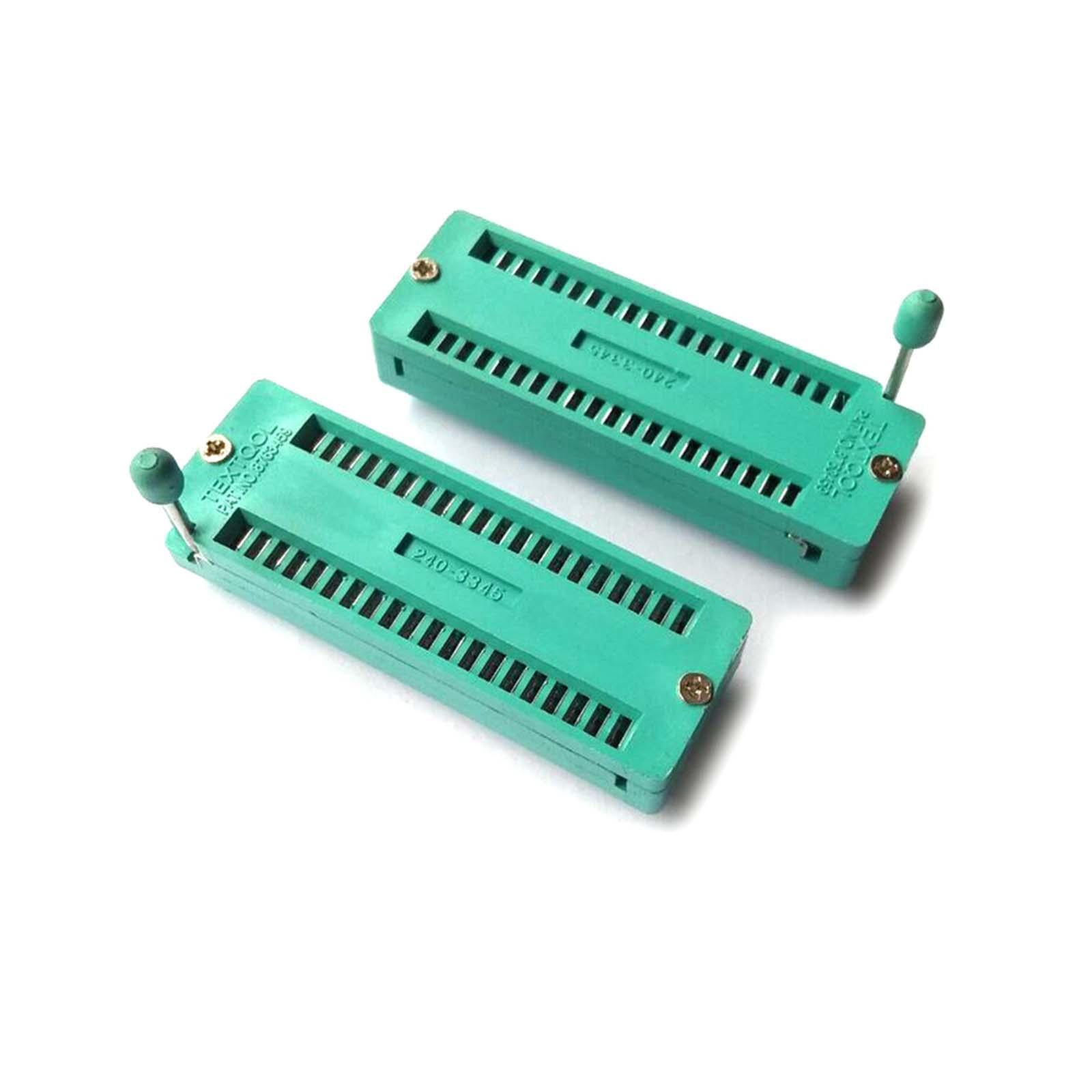 2Pcs 40 Pin Zif Dip IC Test Board Sockets, Universal IC Test Zif Sockets, Test Adaptor Universal Zif IC Sockets, for Circuit Board