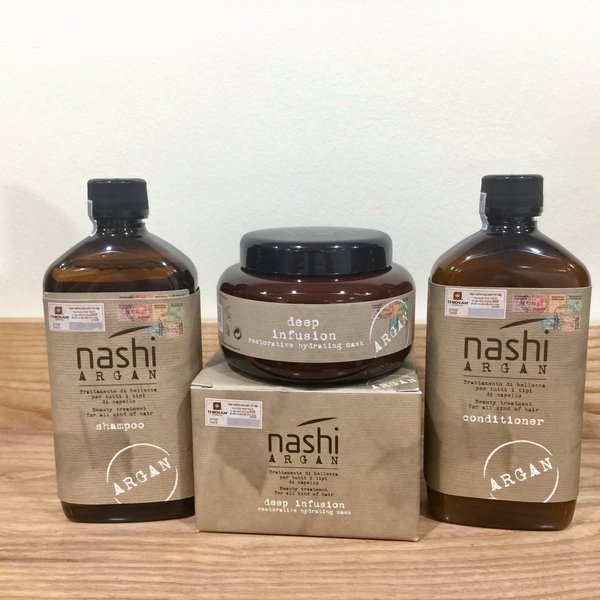 TRỌN BỘ GỘI - XẢ - Ủ NASHI ARGAN 500ML