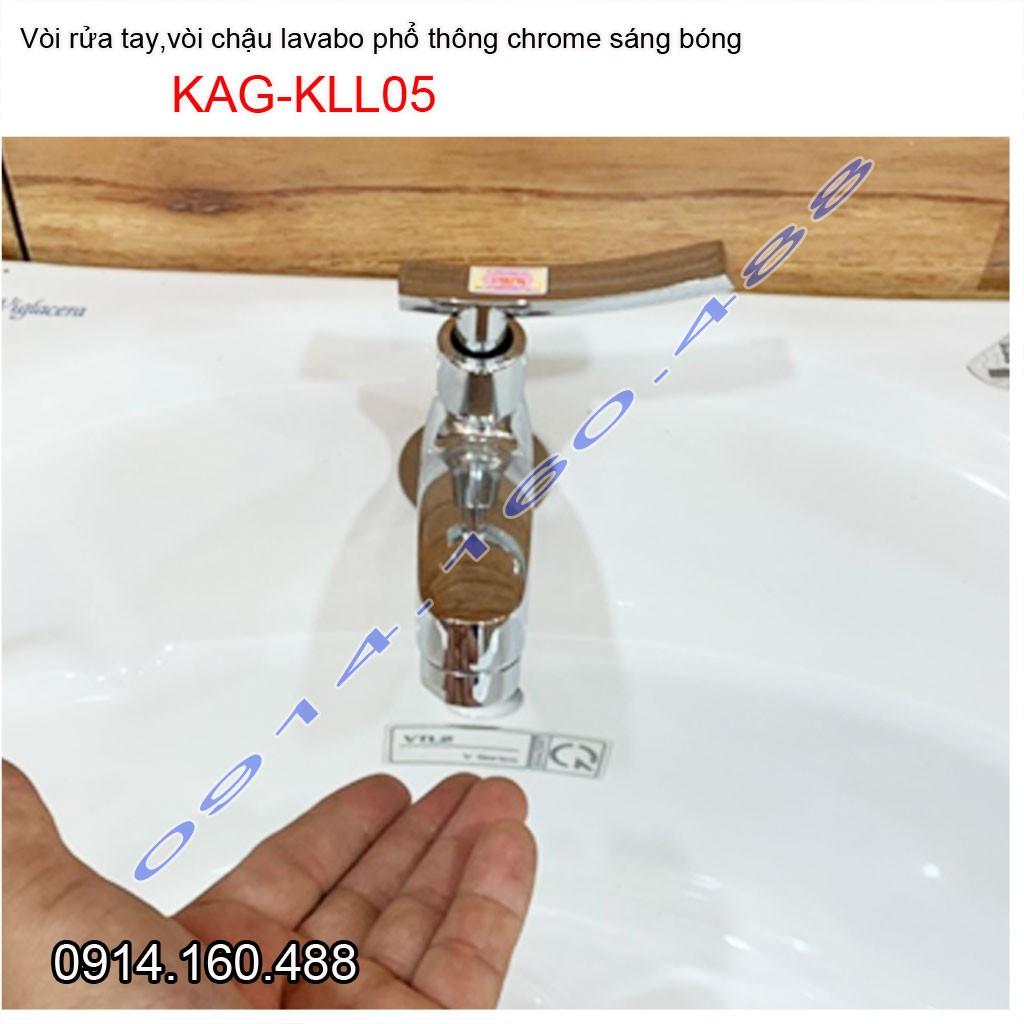 Vòi lavabo lạnh KAG-KLL05, vòi chậu rửa mặt tay bóng nước mạnh sử dụng tốt siêu bền