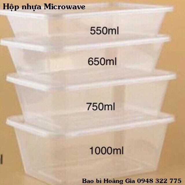 10 Hộp nhựa vuông Microwave