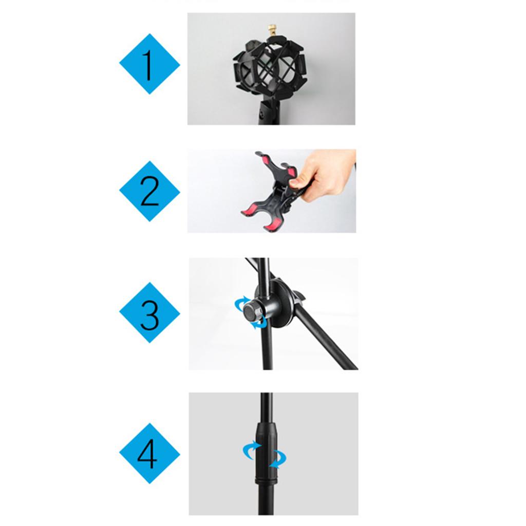 2 In 1 Tripod Universal Stand Mount Clip Bracket Holder For IPhone 7 Mic