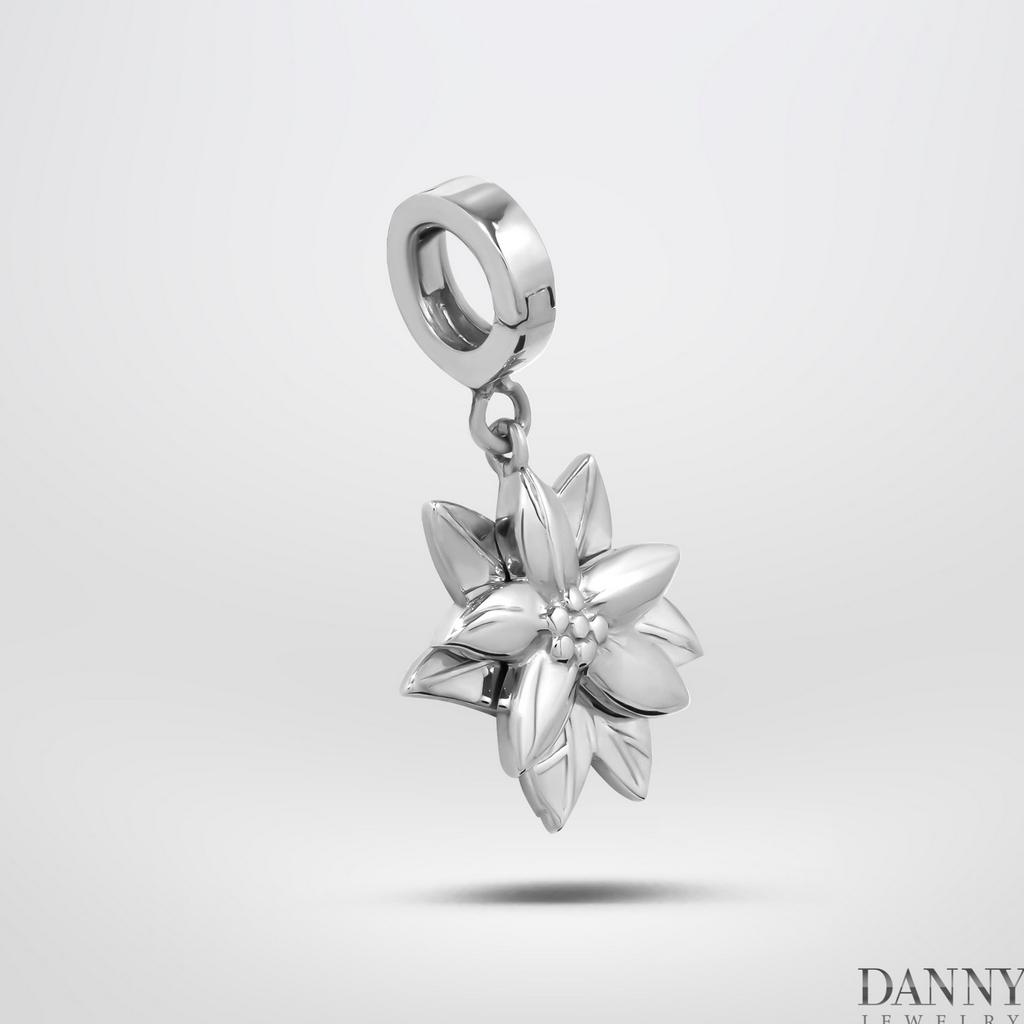 Charm Bạc 925 Danny Jewelry hồng Hoa Trạng Nguyên PK015S Xi Rhodium/Vàng