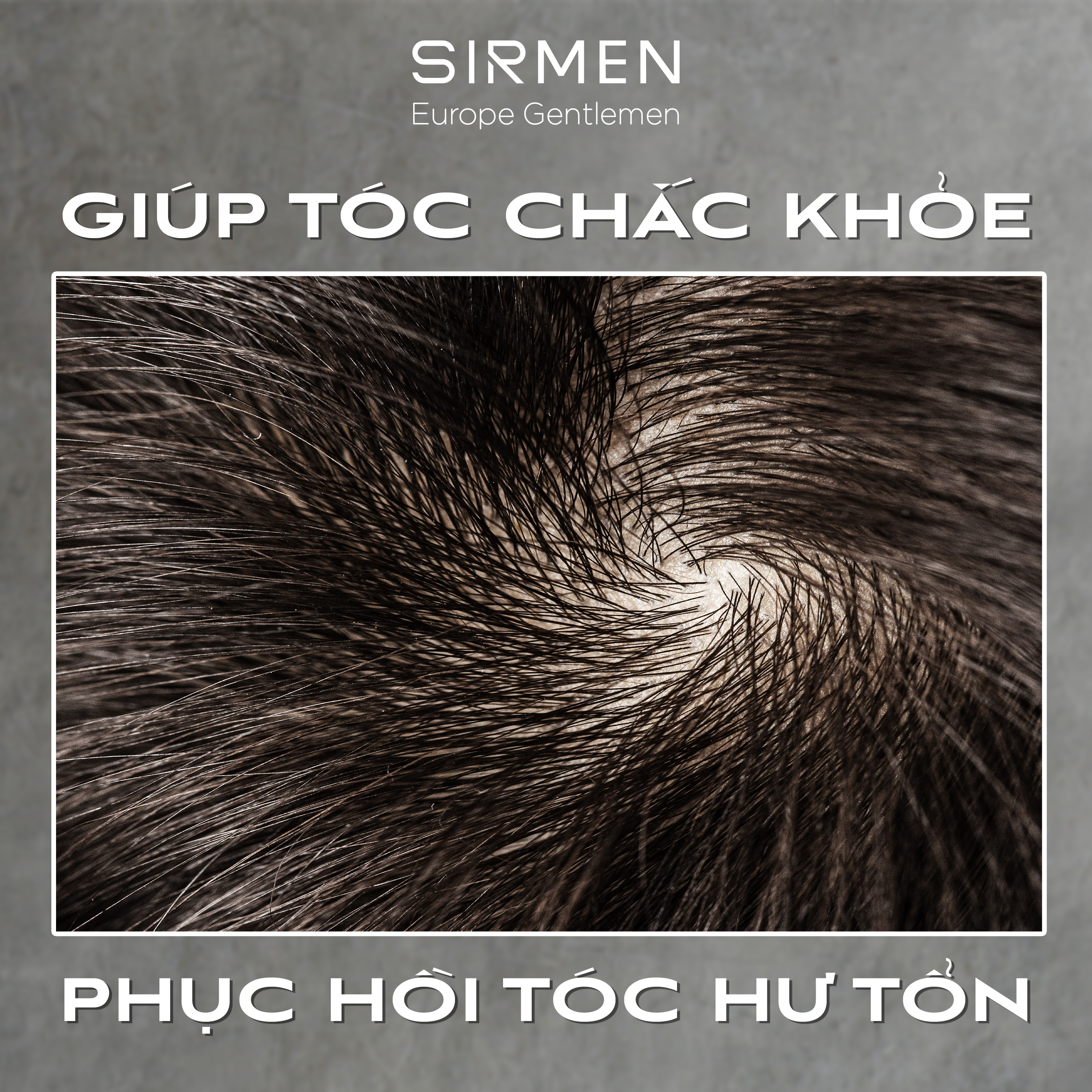 Dầu gội nam 3 in 1 hương nước hoa châu Âu SIRMEN Europe Gentlemen cao cấp giúp sạch da đầu, tóc chắc khoẻ chiết xuất từ công nghệ EU-Nano 320g đậm đặc gấp 2 lần