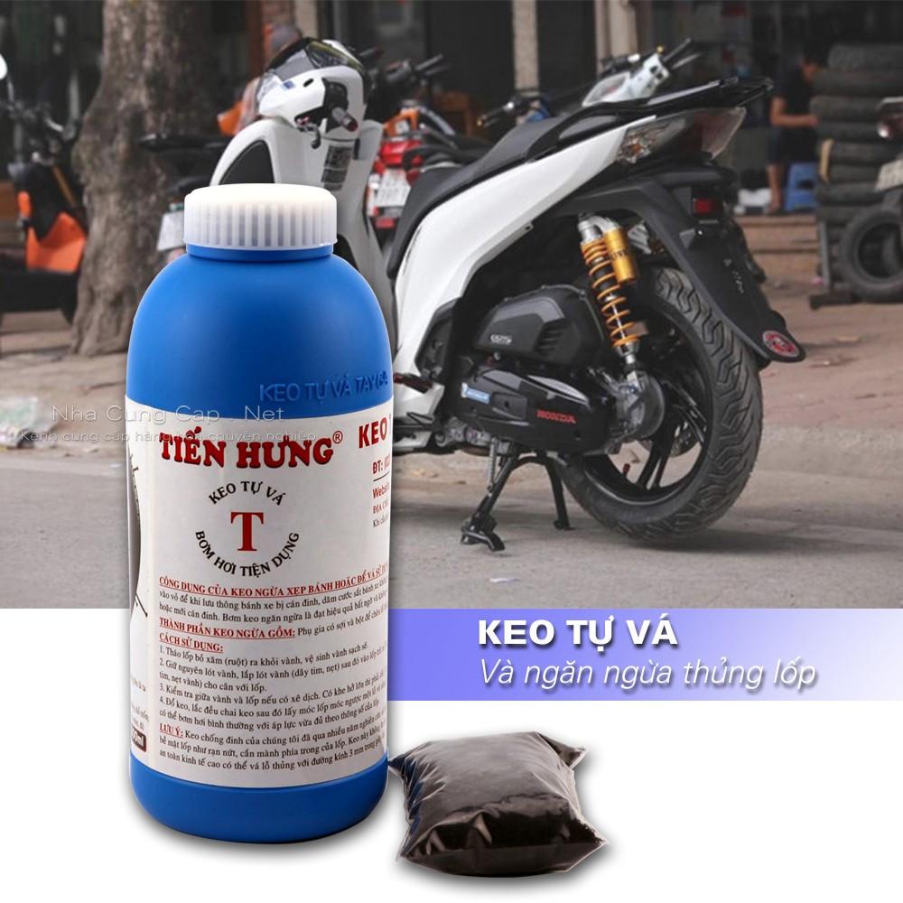 Keo tự vá và phòng ngừa thủng lốp _ Tiến Hưng 600ml dùng cho Moto xe máy