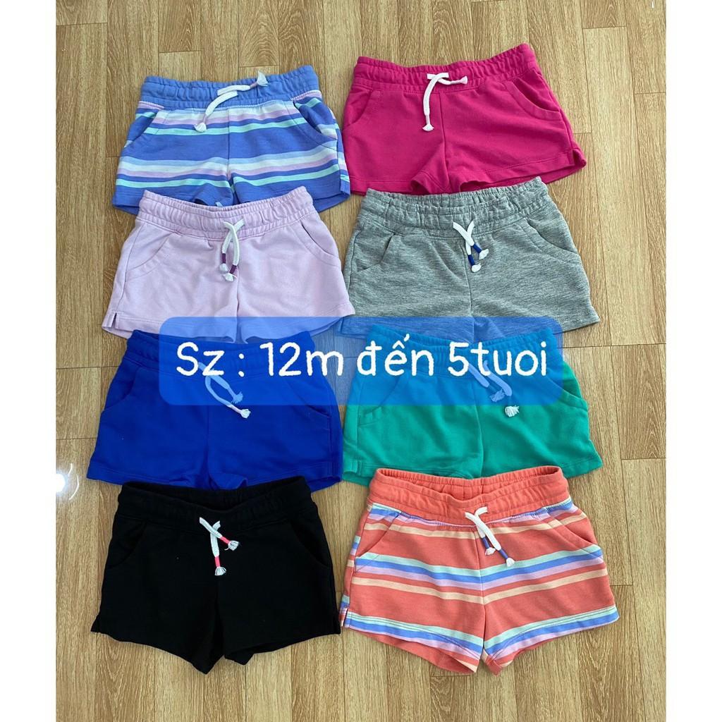 Quần Đùi Short Thun Cotton bé gái Cat&Jack đẹp mềm mát phù hợp mặc nhà đi học bảng màu dễ thương XanhHouse