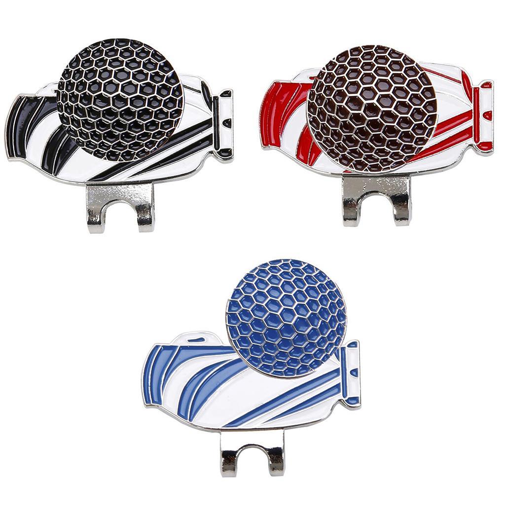 Golf Bag Pattern Hat Clip Golf Ball Marker Personalized Golf Cap Clip for Golf Enthusiast Gifts