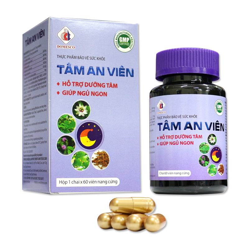 Viên uống dưỡng tâm an thần Tâm An Viên Domesco - Giúp ngủ ngon