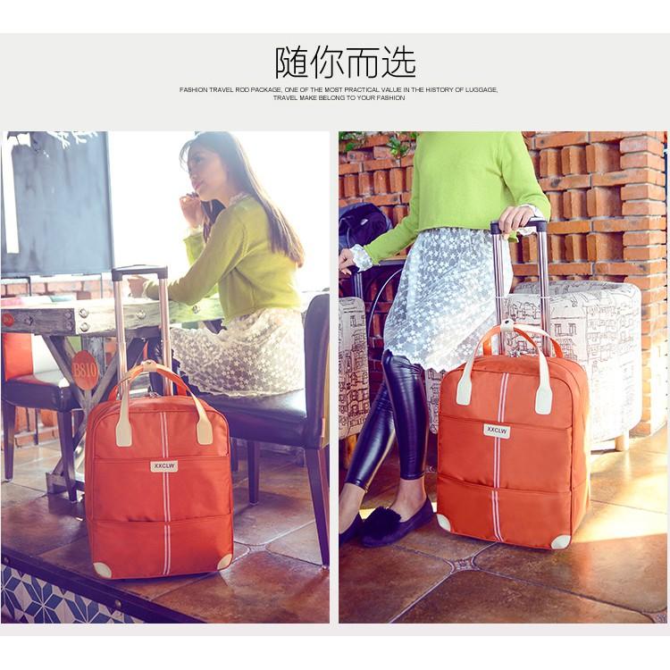 Vali du lịch CÓ BÁNH XE KÉO TAY tặng kèm túi xách XXCLW RE0358