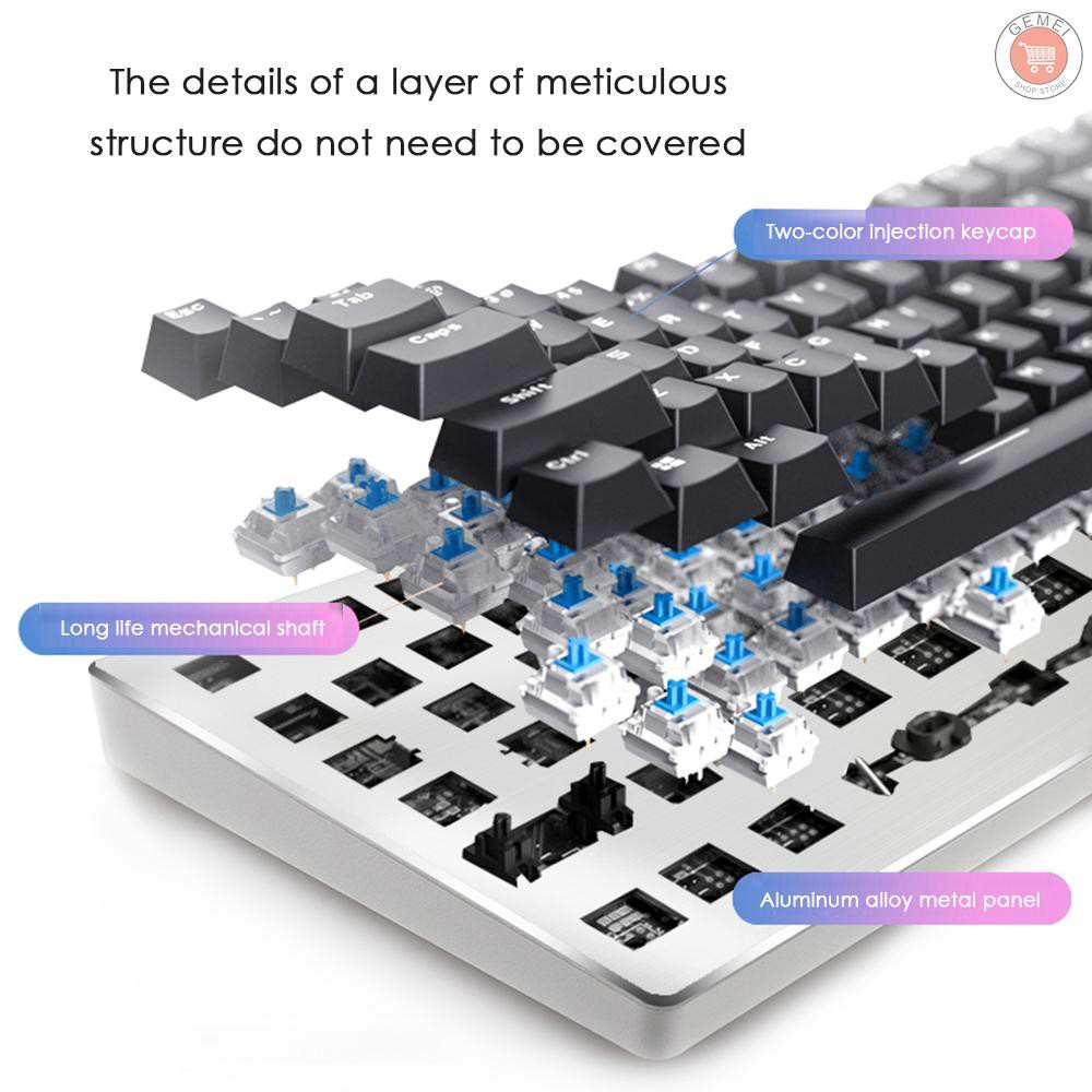 Keycap Layout 104 Keys Black