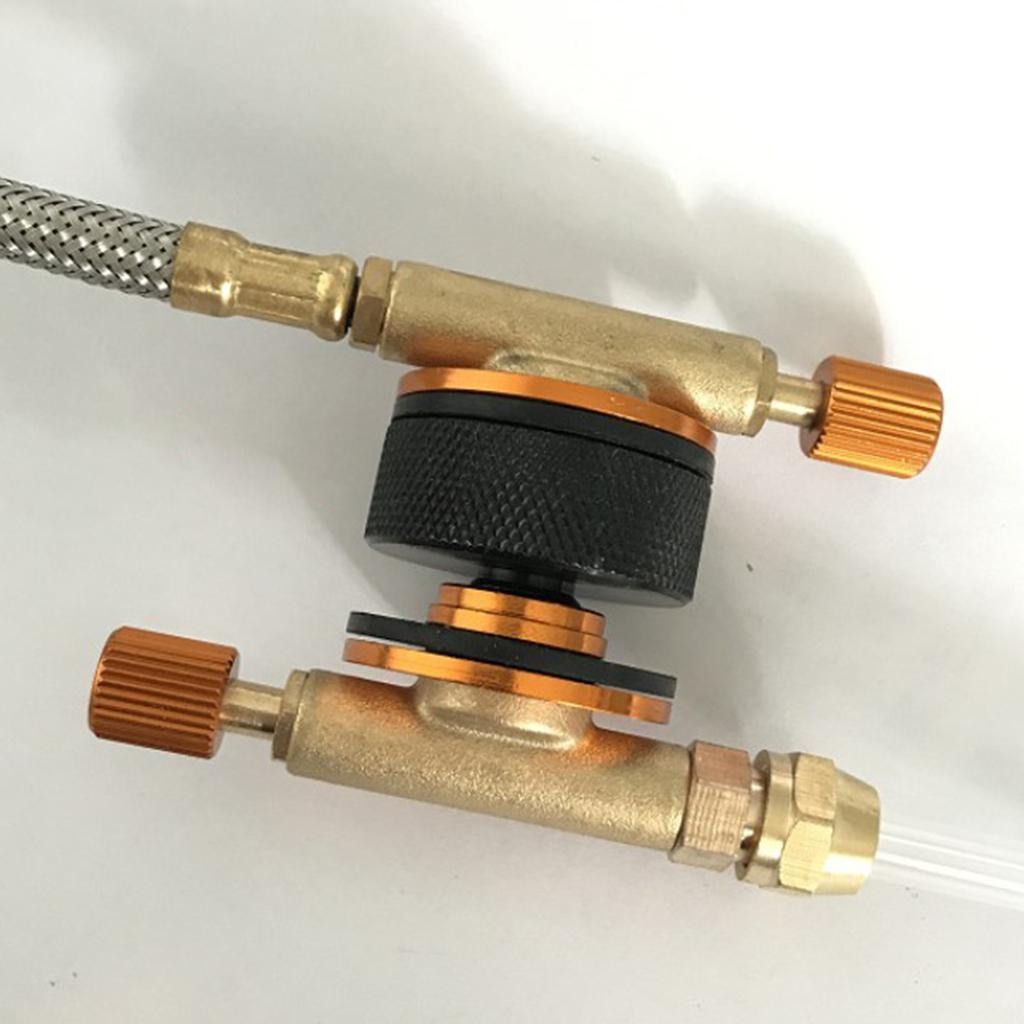 Cắm Trại Dã Ngoại Bếp Gas Nạp Adapter Bình Ga Chuyển Đổi Cổng Kết Nối Hợp Kim