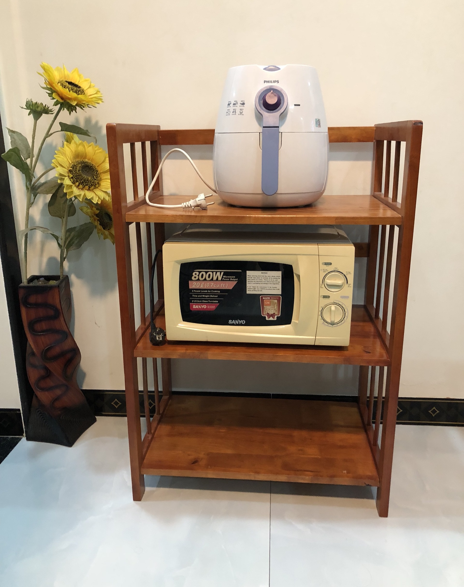Kệ lò viba, kệ lò vi sóng,kệ để đồ nhà bếp gỗ tự nhiên VIMOS