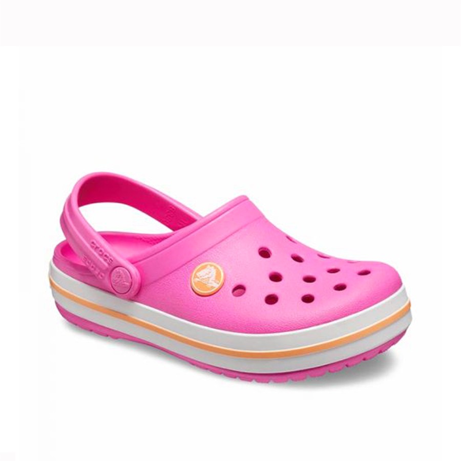 Giày lười Crocs Crocband Clog trẻ em 204537 - Hồng đậm - J1
