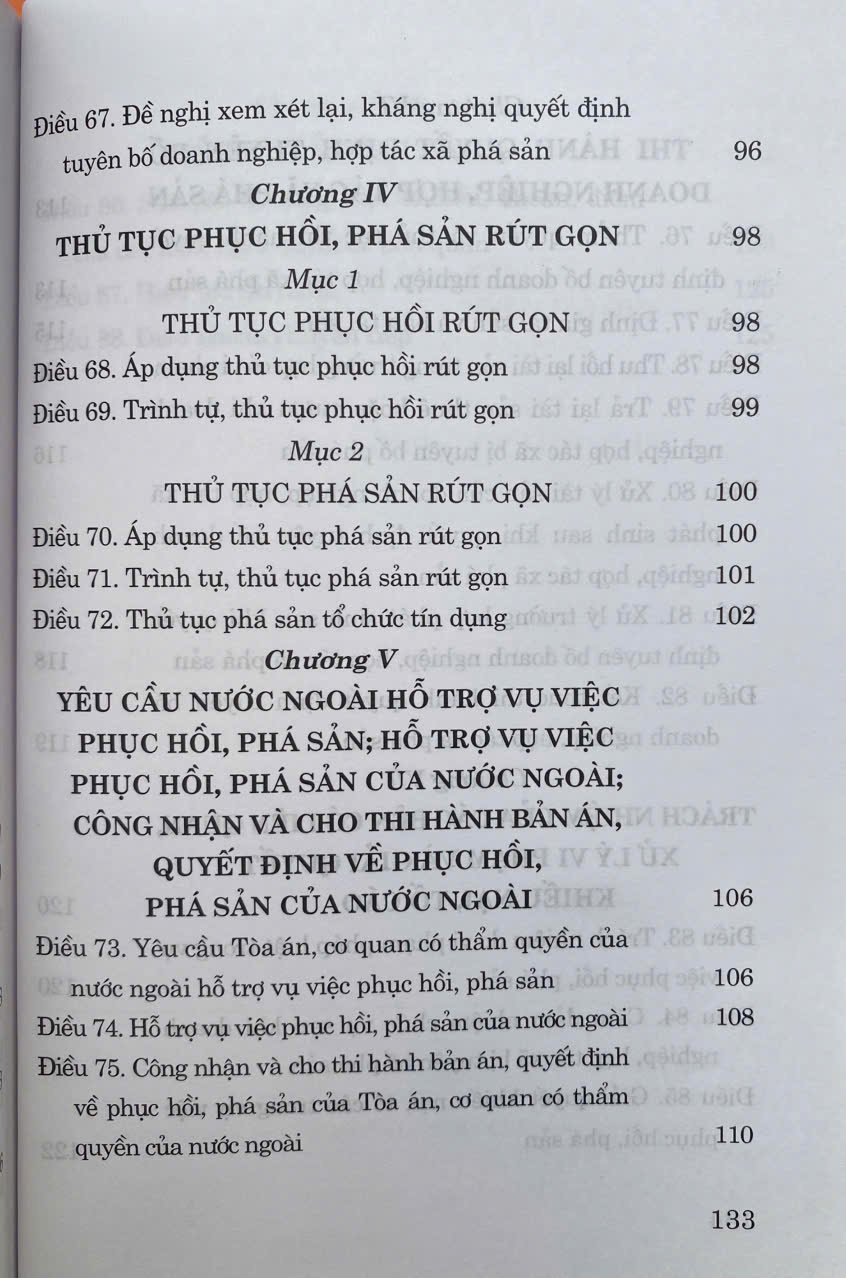 Luật Phục Hồi, Phá Sản Năm 2025