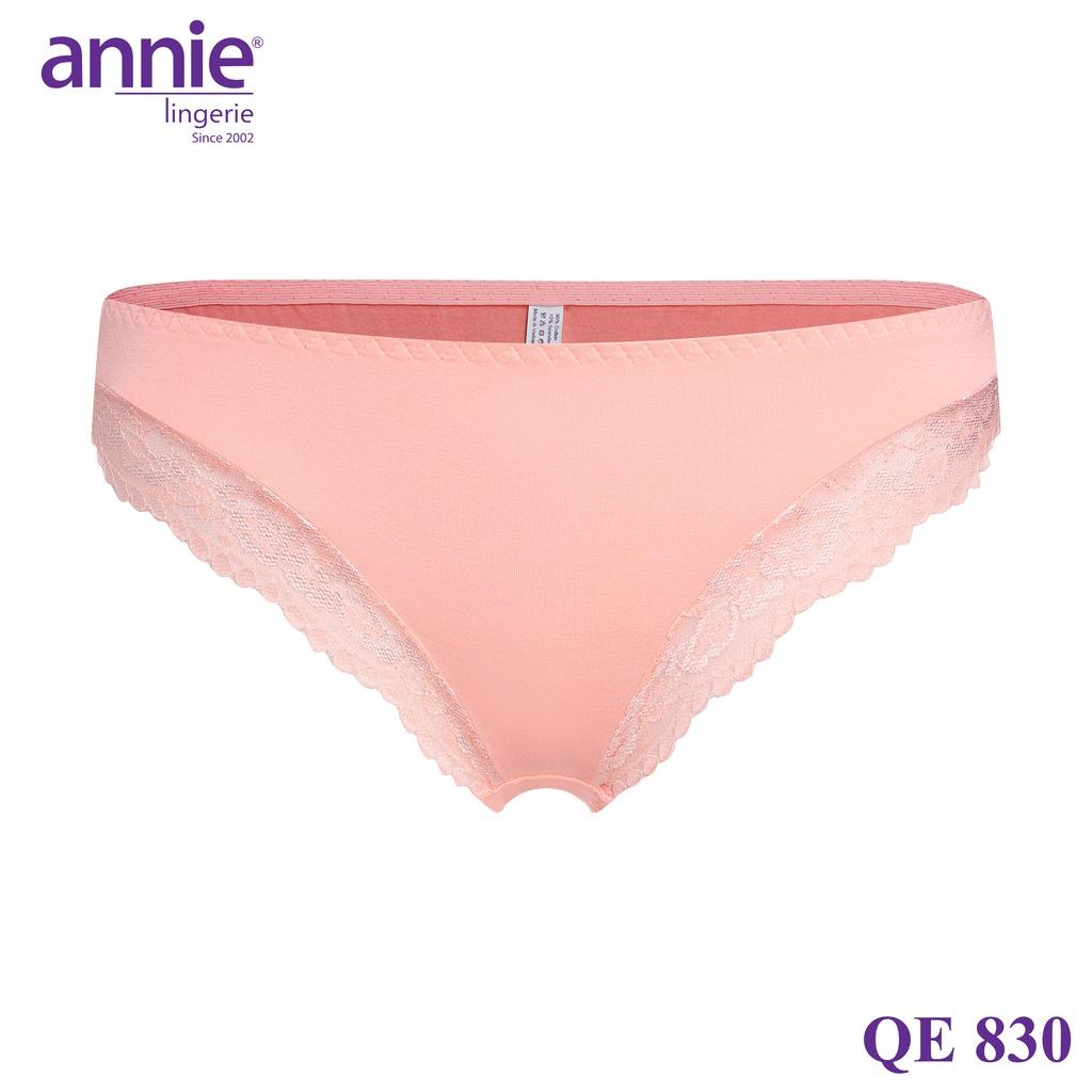 Combo 10 quần lót nữ trơn vải lụa phối ren annie QE830 mềm mại, gợi cảm, thoáng mát ôm trọn vòng 3 ( màu ngẫu nhiên)