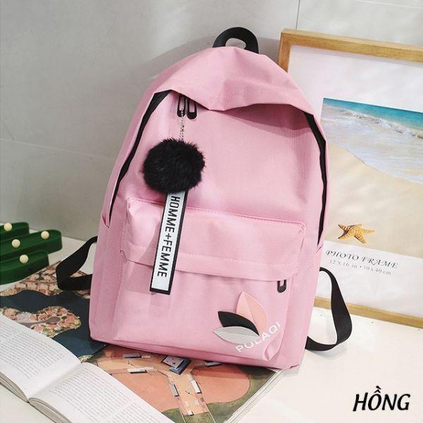 Balo học sinh,Cặp đi học Tặng kèm móc khóa bông cute