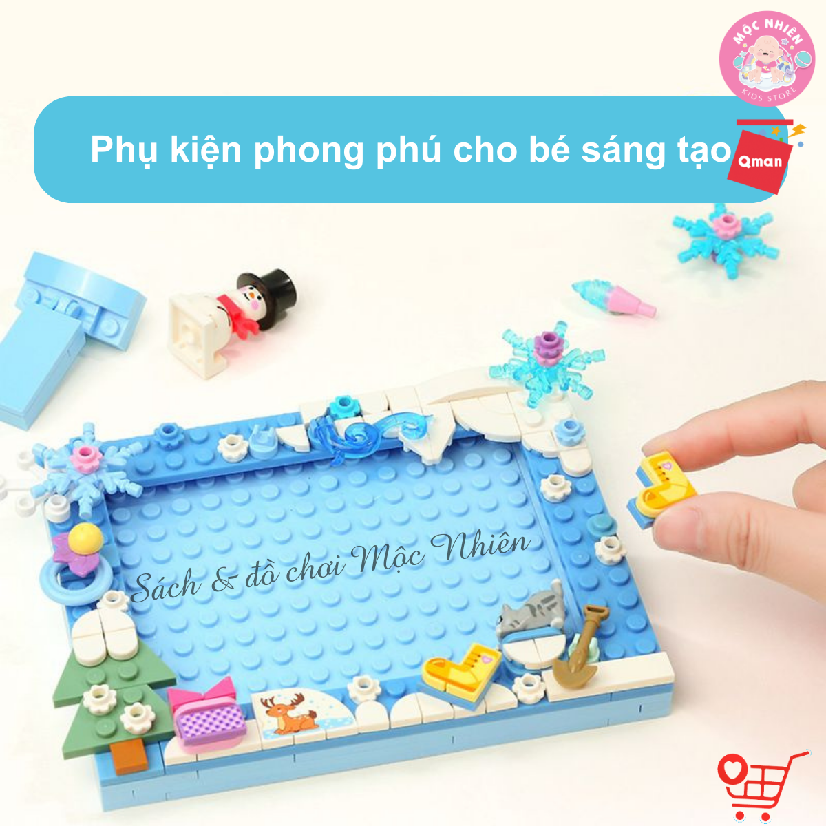 Đồ Chơi Lắp Ráp Xếp Hình Qman 36011 - Khung Ảnh Giáng Sinh Noel Dành Cho Bé Từ 6 Tuổi - Mộc Nhiên