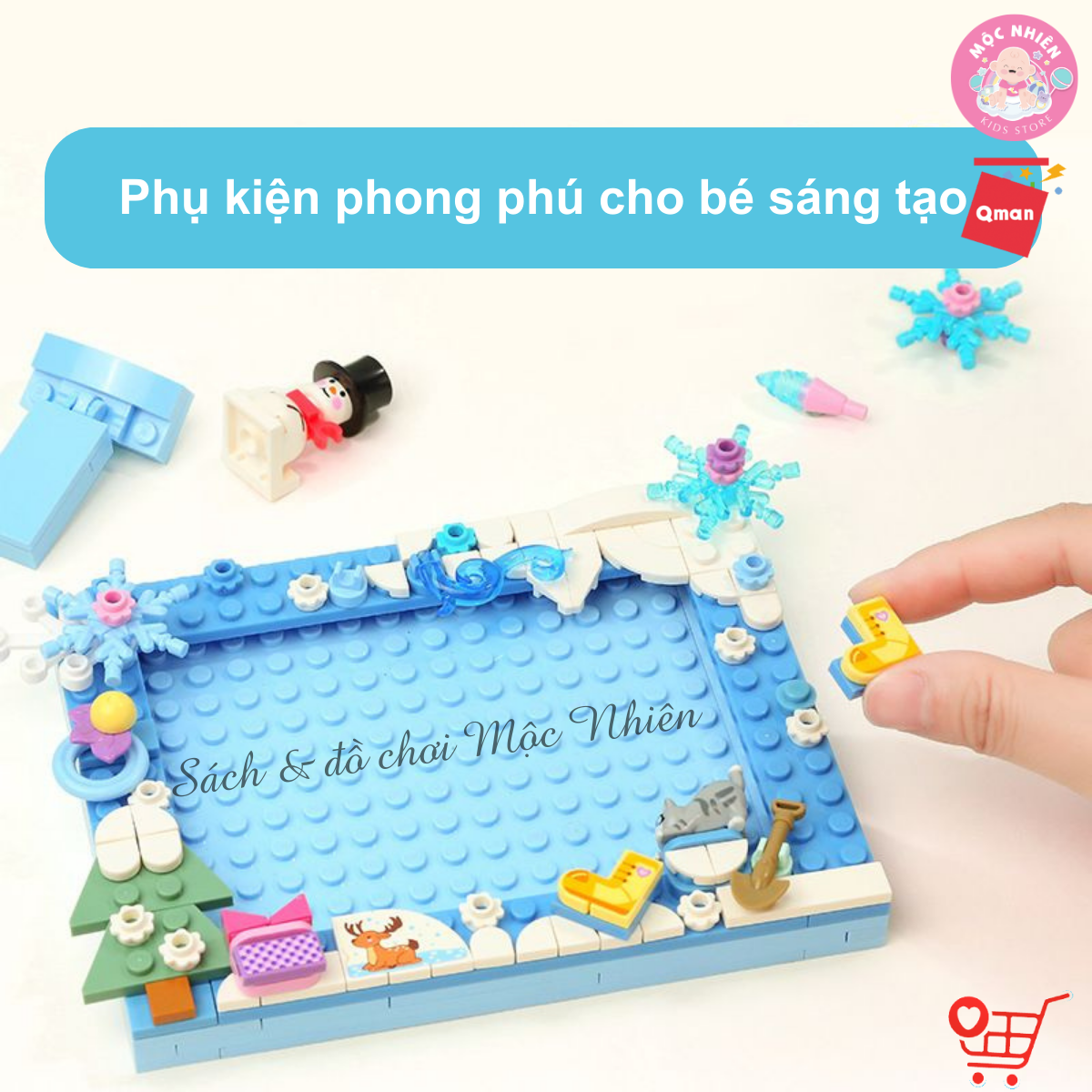 Đồ Chơi Lắp Ráp Xếp Hình Qman 36011 - Khung Ảnh Giáng Sinh Noel (123 Mảnh Ghép) Dành Cho Bé Từ 6 Tuổi - Mộc Nhiên