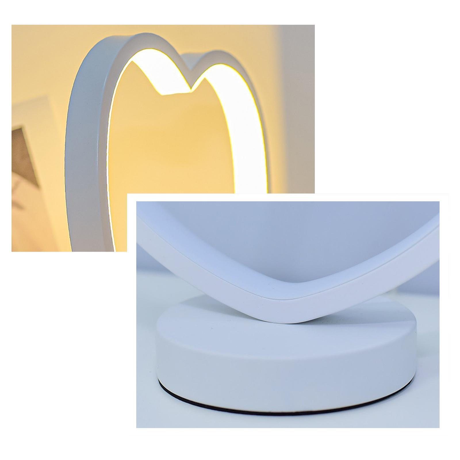 Modern LED Heart Table Lamp Desk Lamp Night Lamp for Hotel Bedroom Decor