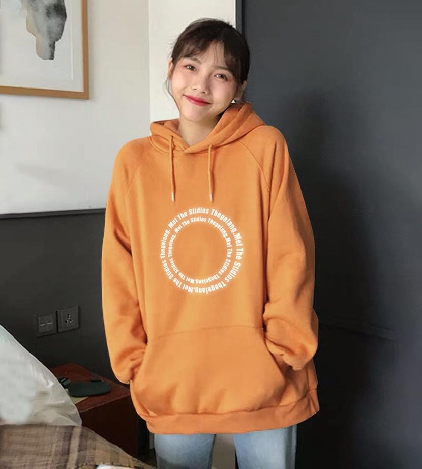 ÁO KHOÁC NỈ HOODIE PHẢN QUANG VÒNG TRÒN CHỮ