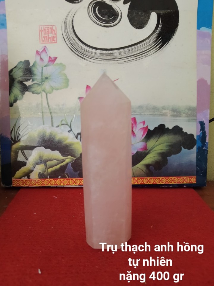 Trụ đá phong thủy trấn thạch đá thach anh hồng