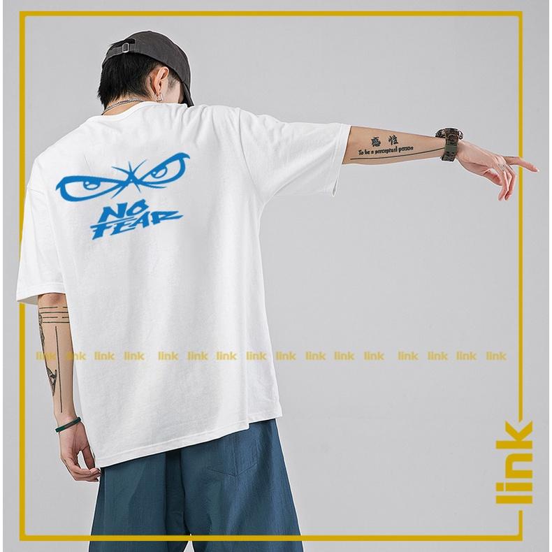 Áo tay lỡ NO FEAR trước sau dáng rộng nam nữ unisex